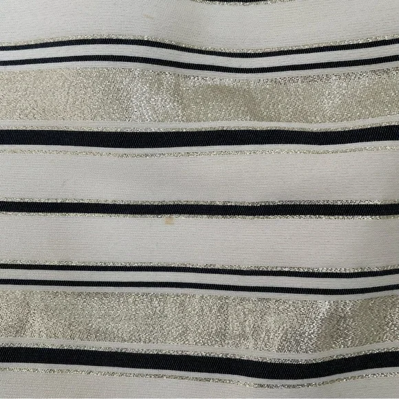 J. CREW Women’s Metallic Gold & Black Stripe Mini Skirt Size 4 - Picture 5 of 11